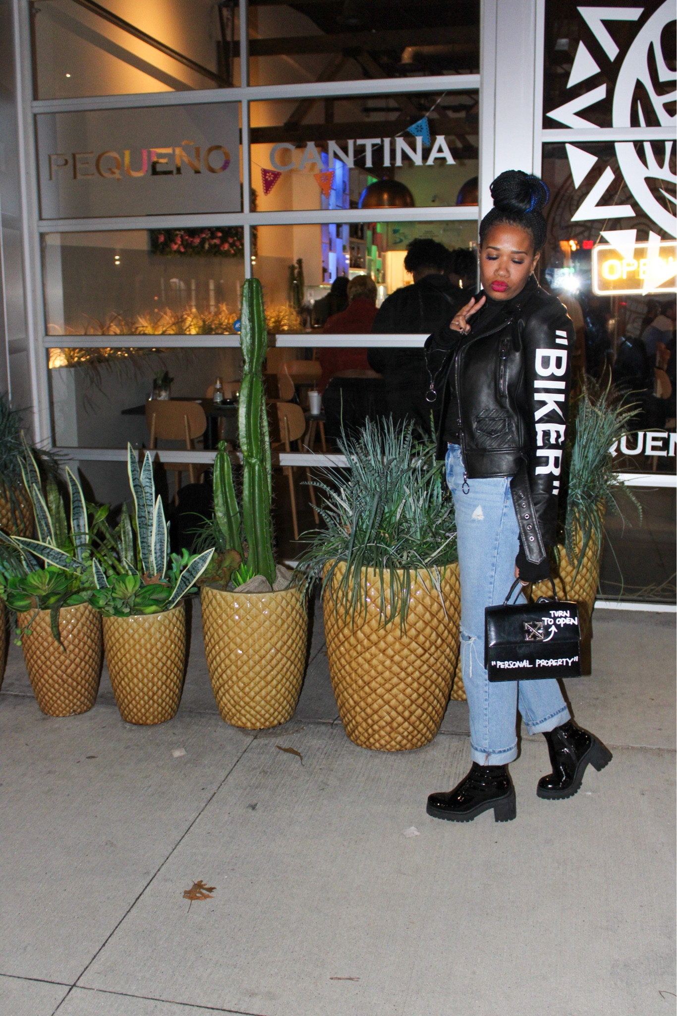 Biker Jackets are always a must-have for your wardrobe...Off white 🖤