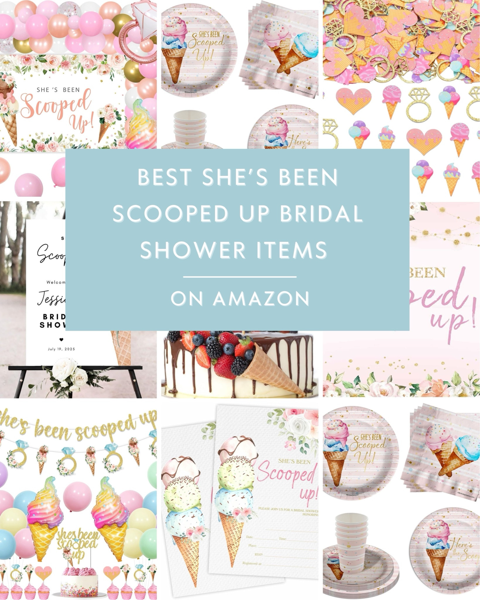 She’s been scooped up! 🍦💕 If you’re planning a bridal shower as sweet as the bride herself, an ice cream-themed party is the perfect way to celebrate! Think pastel decor, adorable invites, and all the yummy treats to make it feel like the ultimate sundae bar. We’ve rounded up the cutest "She’s Been Scooped Up" bridal shower must-haves on Amazon to make planning so much easier. And with Prime shipping? You’ll have everything ready in no time! 🍨✨ Check out our faves and get ready to throw the sweetest bridal shower ever! #BridalShower #ShesBeenScoopedUp #AmazonFinds 

#LTKParties #LTKWedding