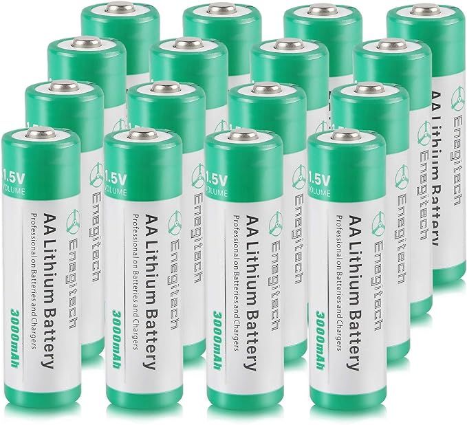 AA Lithium Battery 16 Pack, 3000mAh 1.5V Double A Long-lasing Li-Iron Battery Non-Rechargeable fo... | Amazon (US)