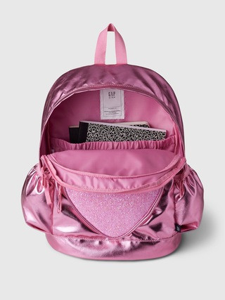 Kids Recycled Metallic Heart Backpack | Gap (US)