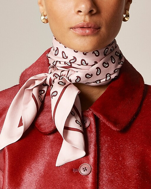 Printed silk scarf | J. Crew US