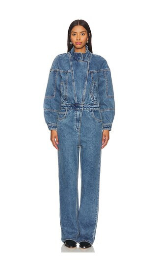 Ronny Kobo Eugene Jumpsuit in Denim-Medium. - size S | Revolve Clothing (Global)