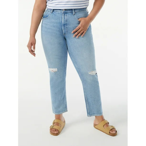 Free Assembly Women's Original 90's Straight Jeans - Walmart.com | Walmart (US)