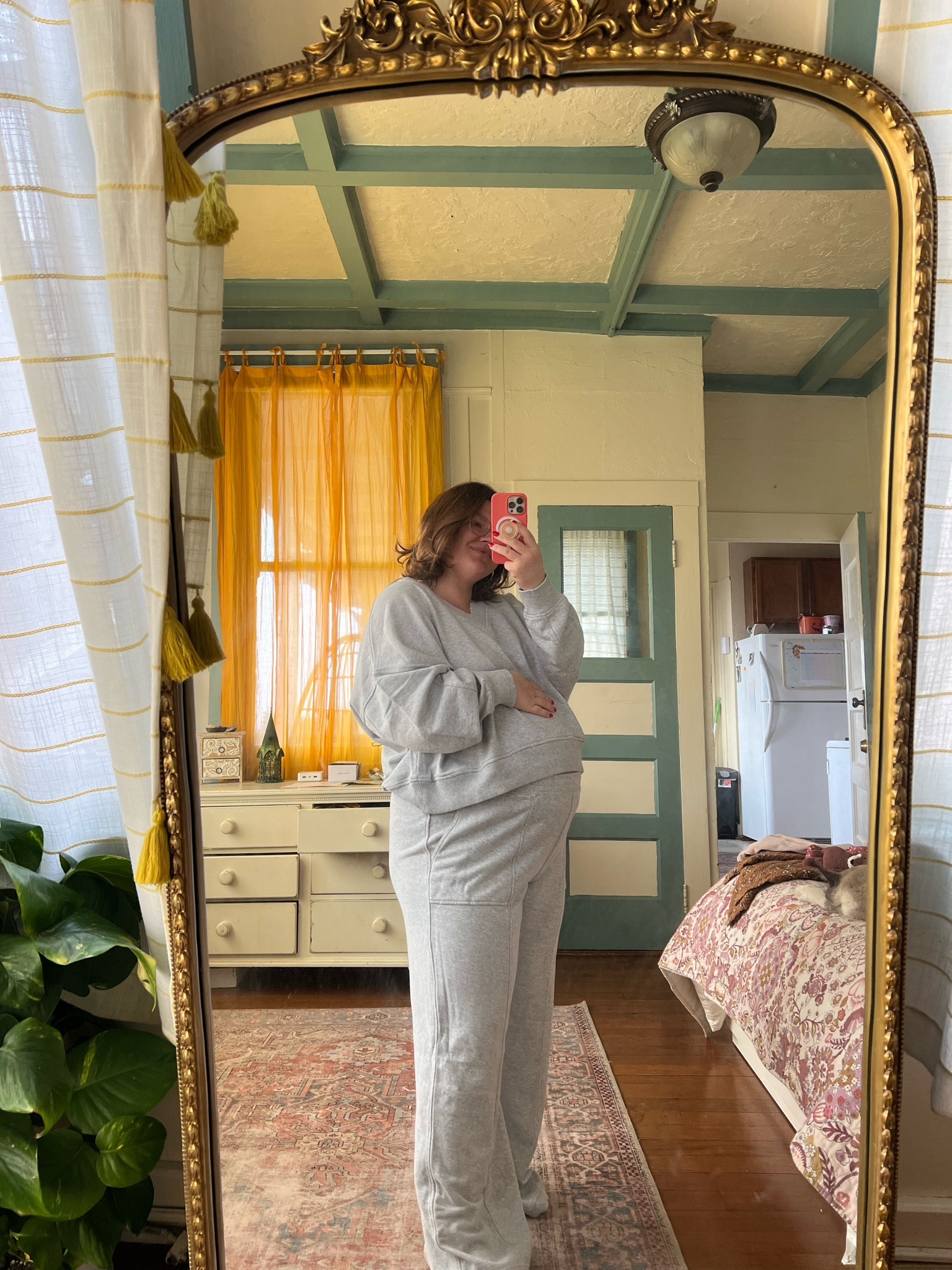 The comfiest oversized sweat set from Aerie!! I asked for this for Christmas for my postpartum wardrobe but it works for the tail end of my pregnancy too! Wearing XL in both, short length in the pants although they’re still really long lol. Currently on sale!! 

#LTKmidsize #LTKbump #LTKSeasonal