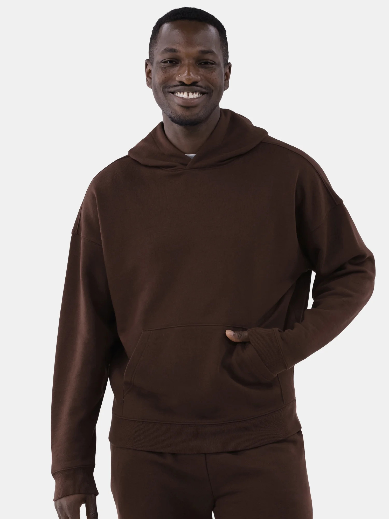 No Boundaries All Gender Oversized Fleece Hoodie with Long Sleeves, Men's Sizes XS-5XL | Walmart (US)