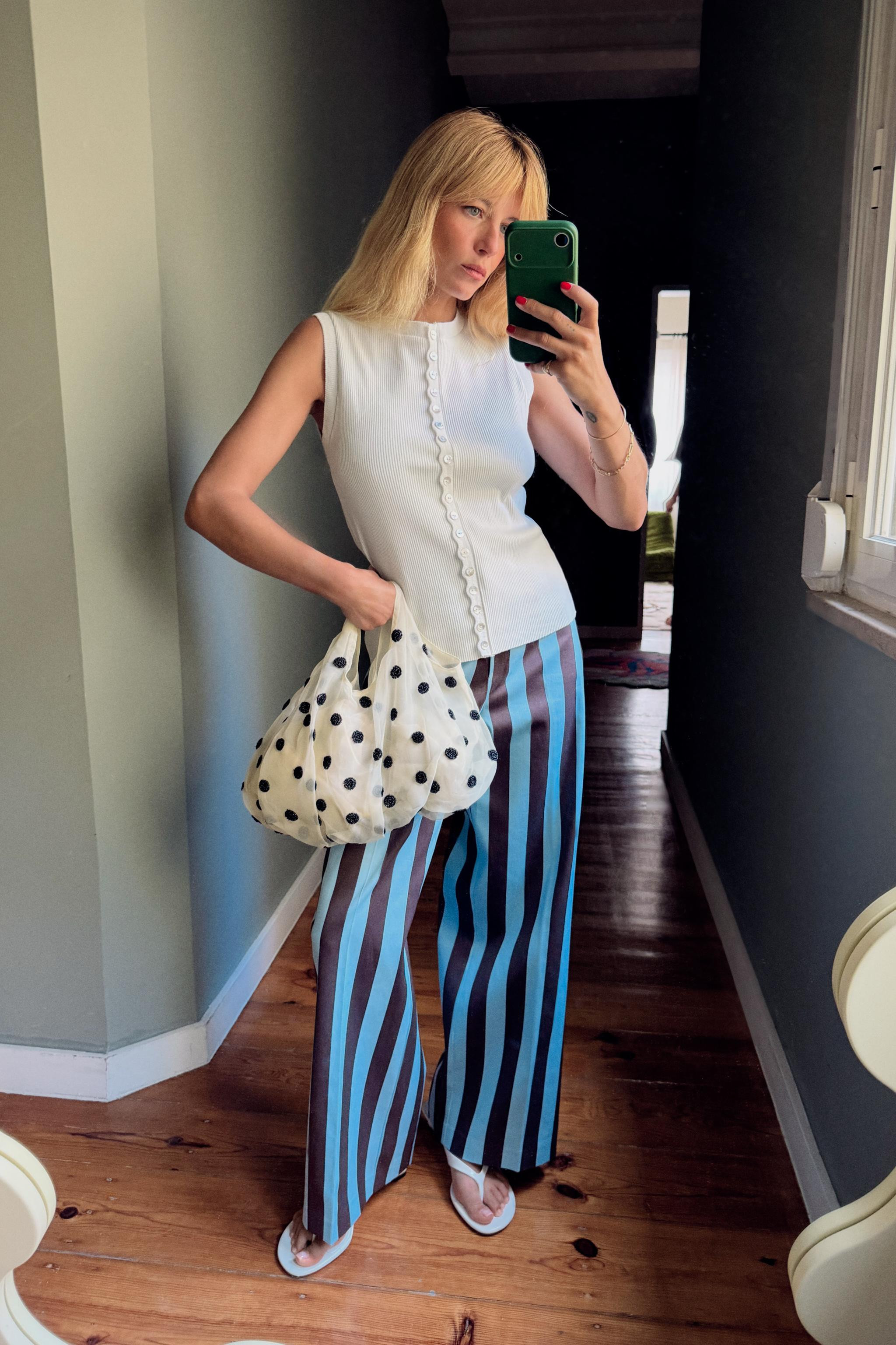 STRIPED STRAIGHT LEG PANTS | Zara US