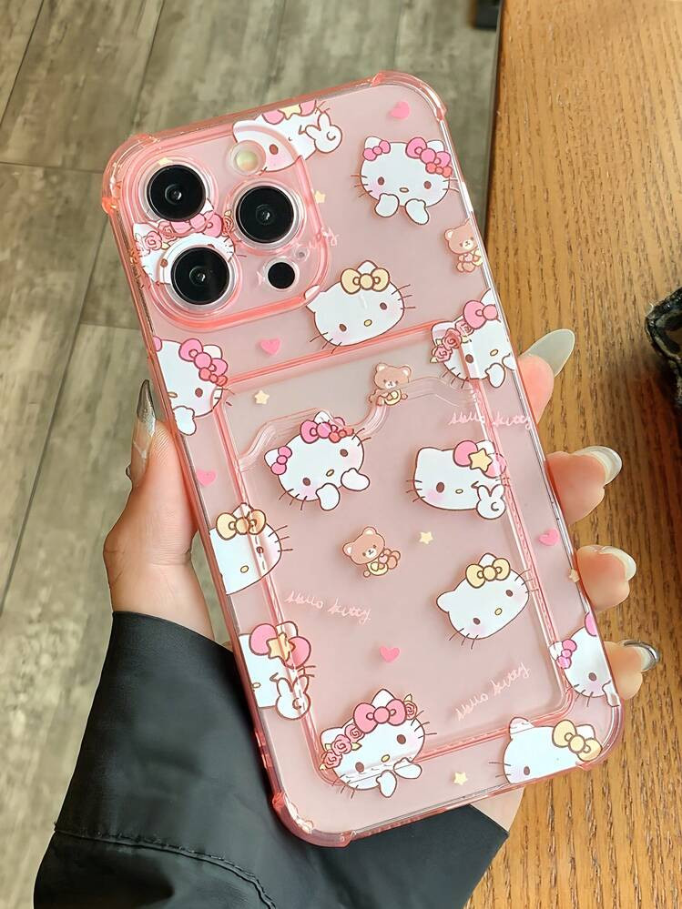Apple Teddy Bear & Cat Protective Phone Case Compatible With Iphone, Anti-Drop | SHEIN