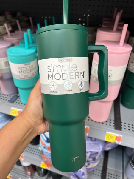Simple Modern 40 fl oz Insulated Stainless Steel Trek Tumbler with Straw Lid| 

Also available in pink! 

#walmart #tumbler #green #pink 

#LTKGiftGuide #LTKSeasonal