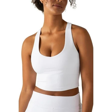 YITTY Active Women's UltraLuxe Built-in Bra Tank Top, Athleisure, 4-Way-Stretch, True White, XS | Walmart (US)