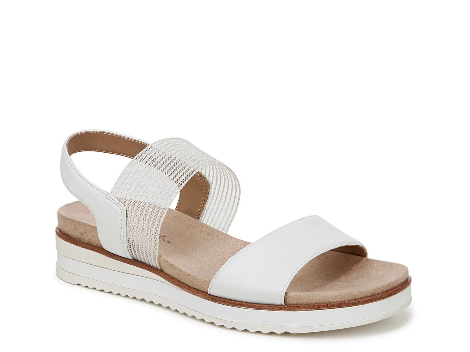 LifeStride Wide Width Zing Wedge Sandal | Women's | White | Size 9.5 | Sandals | Slingback | DSW