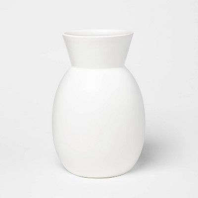 12&#34; x 8&#34; Matte Ceramic Round Vase White - Project 62&#8482; | Target