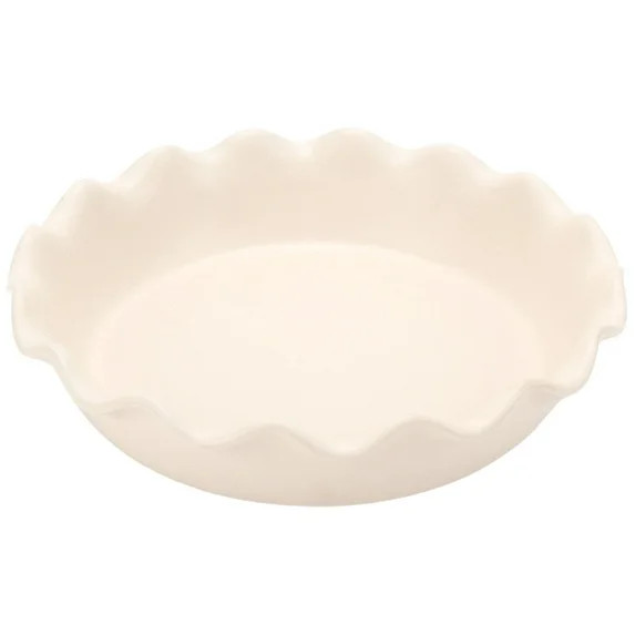 Just Feed Me by Jessie James Decker Ceramic Round Pie Pan, Cream | Walmart (US)