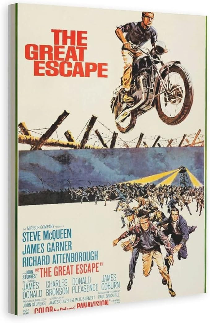 MIAOZHE The Great Escape Character Movie Poster-Art. Story History Adventure. TV Poster Wall Art ... | Amazon (US)