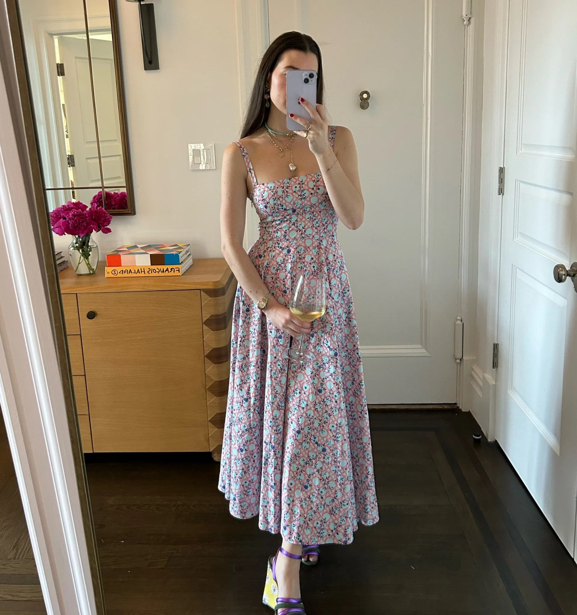 The Margot Dress - Pink Basketweave Vine | Hill House Home