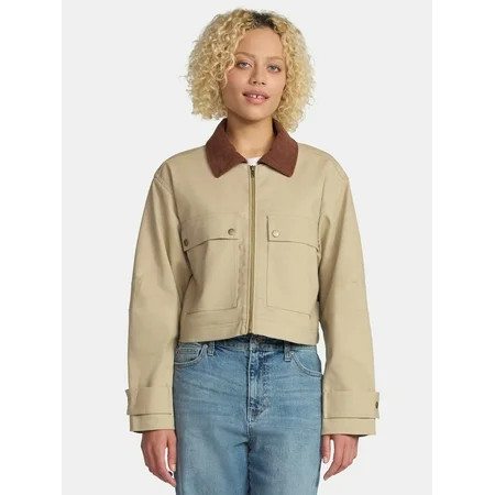 No Boundaries Trucker Jacket, Women's | Walmart (US)