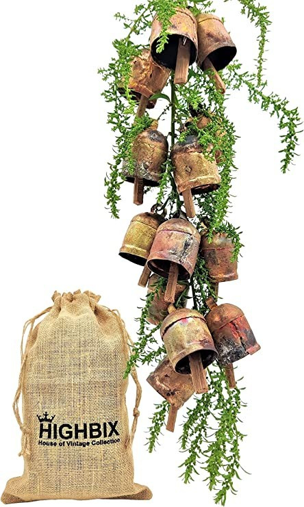 HIGHBIX Rusty Harmony Cow Bells 10 Pieces Vintage Handmade Rustic Lucky Christmas Hanging 2inch B... | Amazon (US)