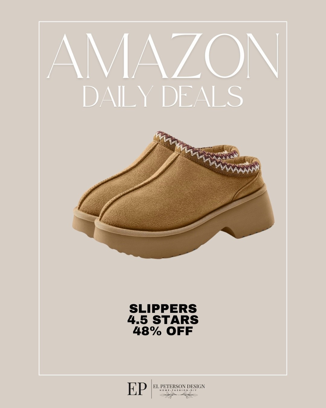 Amazon Daily Deals
Slippers 

#LTKFindsUnder50 #LTKFindsUnder100 #LTKSaleAlert