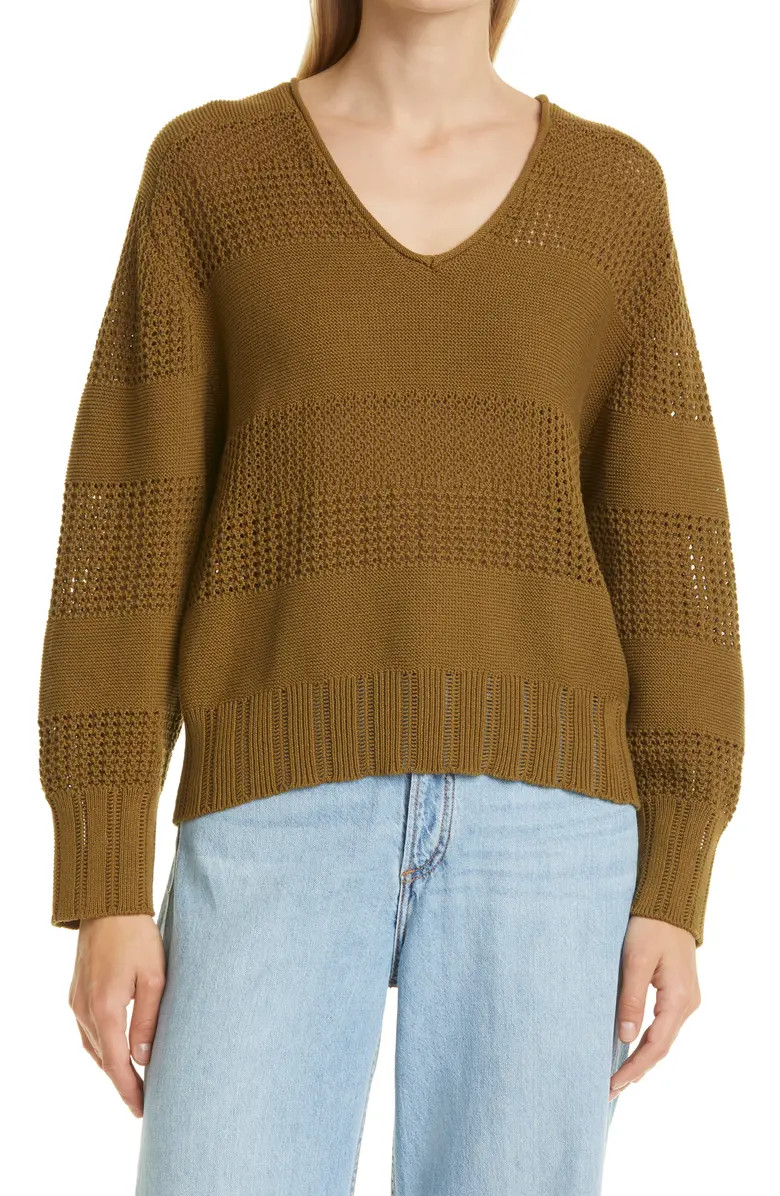 Faye Stripe V-Neck Sweater | Nordstrom | Nordstrom