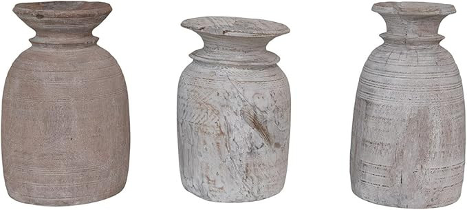 Creative Co-Op Found Wood Decorative Jug, 11.5", Multicolor | Amazon (US)