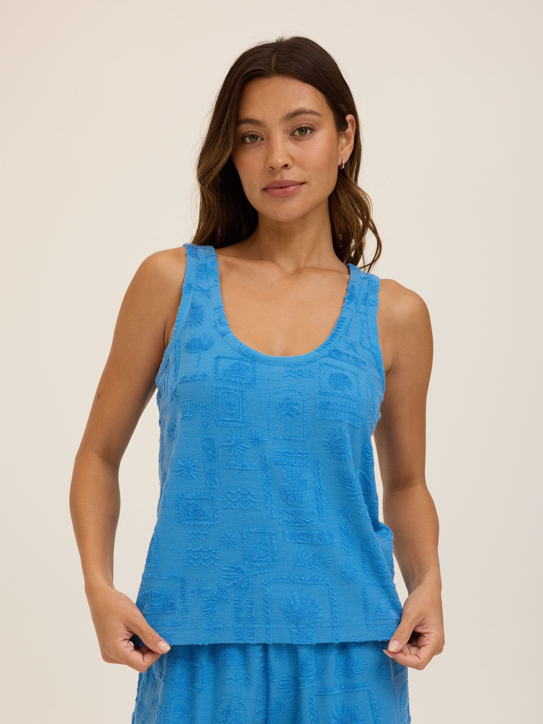 Kassie Vacay Vibes Jacquard Terry Tank | Threads 4 Thought