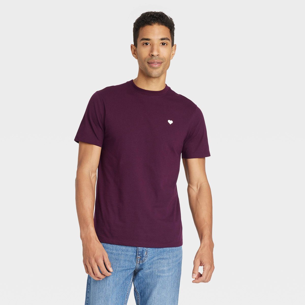 Men's Short Sleeve Crewneck T-Shirt - Goodfellow & Co™ Burgundy | Target