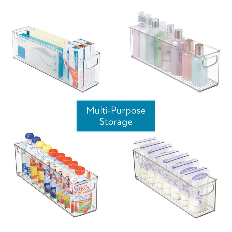 iDesign Recycled Plastic Stackable Storage Bin - Perfect to Hold Breast Milk  Bags - Clear | Wayf... | Wayfair North America