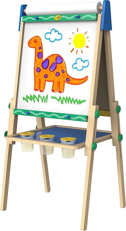 Crayola Kids Wooden Easel, Dry Erase Board & Chalkboard, Amazon Exclusive, Kids Toys, Gift, Age 4... | Amazon (US)