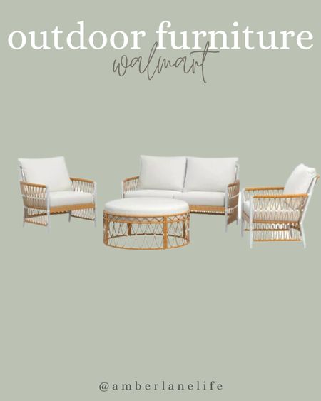 Outdoor furniture. Conversation set. Patio. Walmart. Home decor  

#LTKhome #LTKSeasonal
