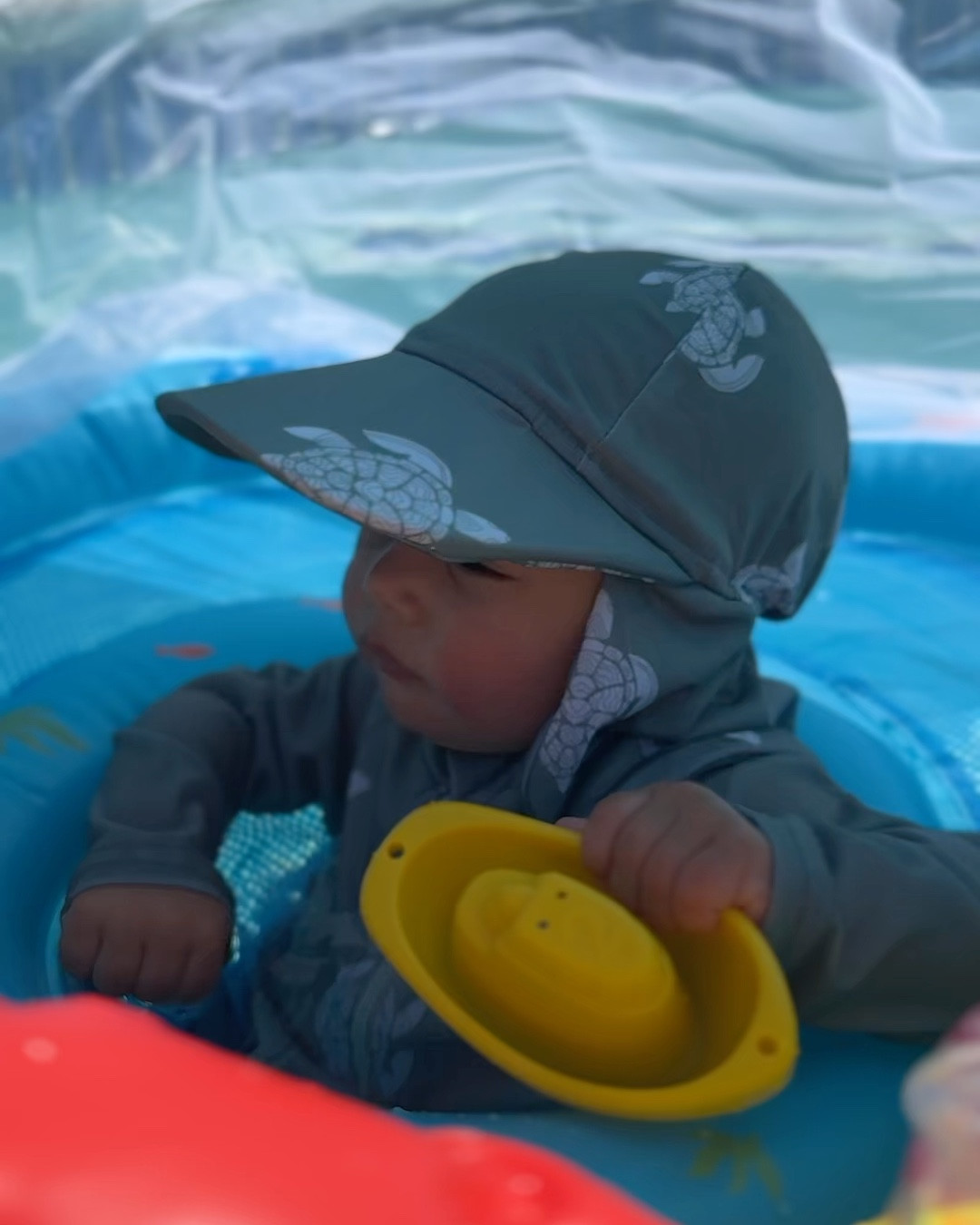 The cutest floaty!! Ziggy’s 9 months old and LOVES it! Cute toys for him to play and the canopy 100% covers him! 🦀☀️
46% off right now!! 

#LTKSwim #LTKSummerEdit #LTKBaby