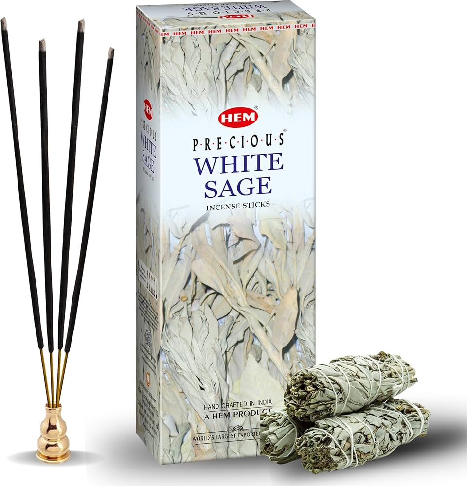 HEM White Sage Incense Sticks - 100 Count | Natural Air Purifying Aromatherapy | Calming and Clea... | Amazon (US)