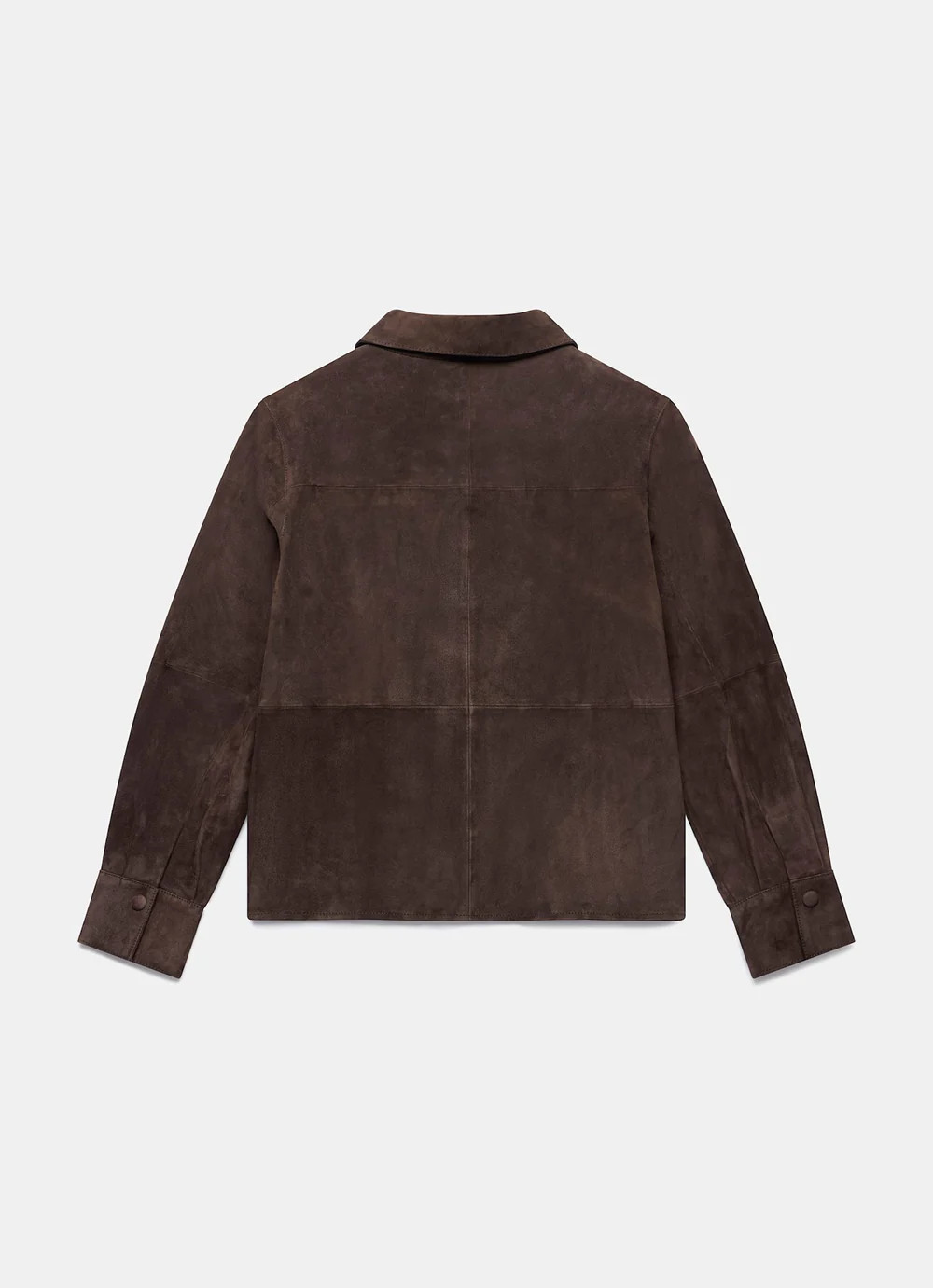 Brown Suede Long Sleeve Shirt | Mint Velvet