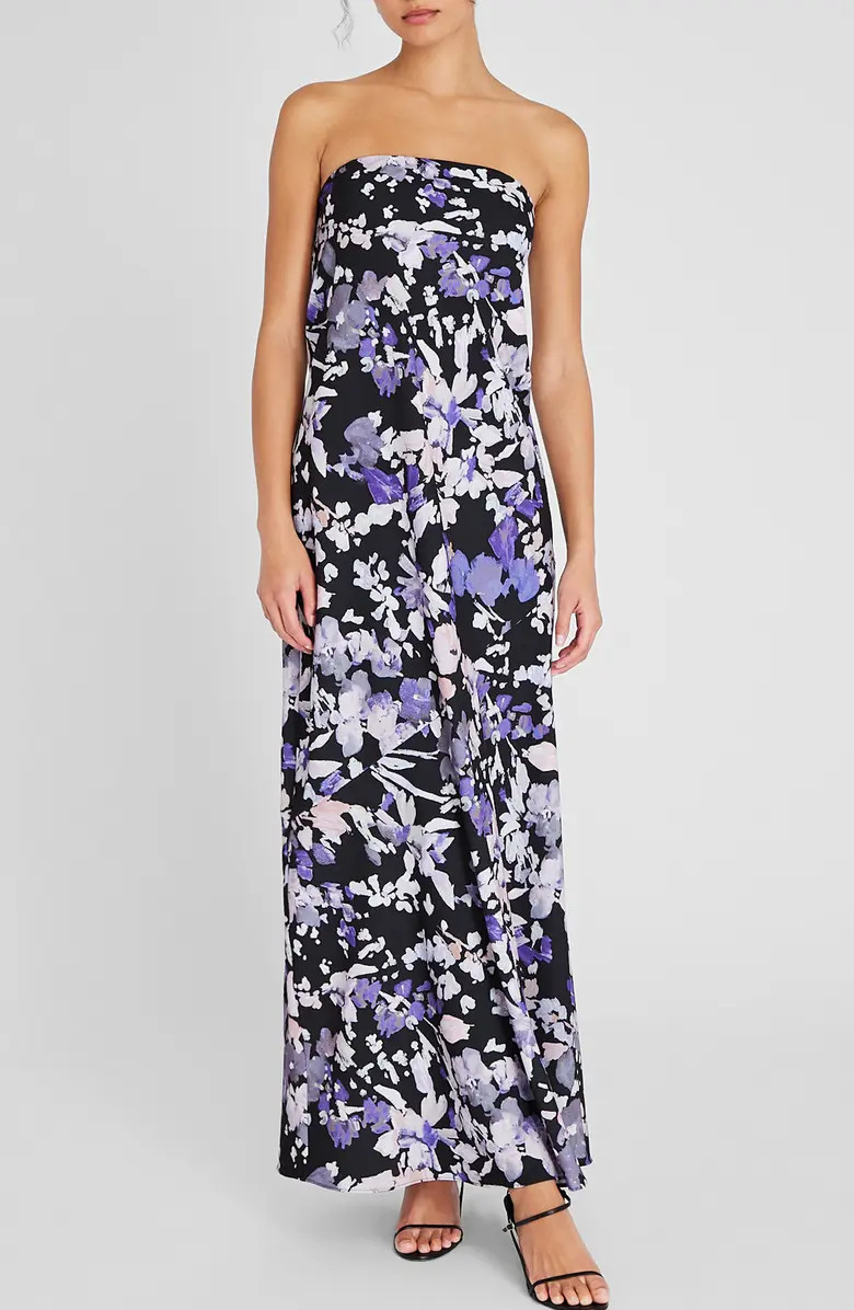 Floral Strapless Maxi Dress | Nordstrom