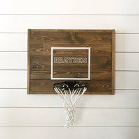Rustic basketball goal, personalized basketball goal, basketball hoop, wood, brown basketball goal, wood backboard | Etsy (US)