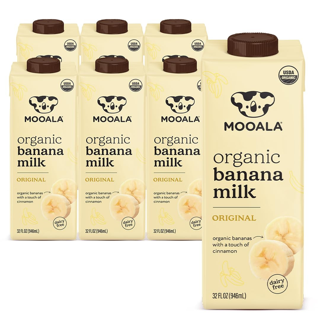 Mooala – Organic Original Bananamilk, 32 FL Oz (Pack of 6) – Shelf-Stable, Non-Dairy, Nut-Fre... | Amazon (US)