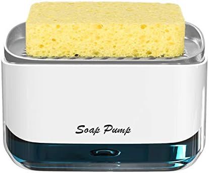 Amazon.com: Kitchen Dish Soap Dispenser with Sponge Holder, 2022 Newest 2-in-1 Countertop Soap Pu... | Amazon (US)