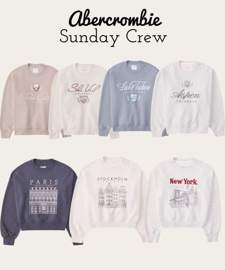 New Sunday crew sweatshirts at Abercrombie on sale for 20% off



#LTKsalealert #LTKunder100 #LTKSeasonal