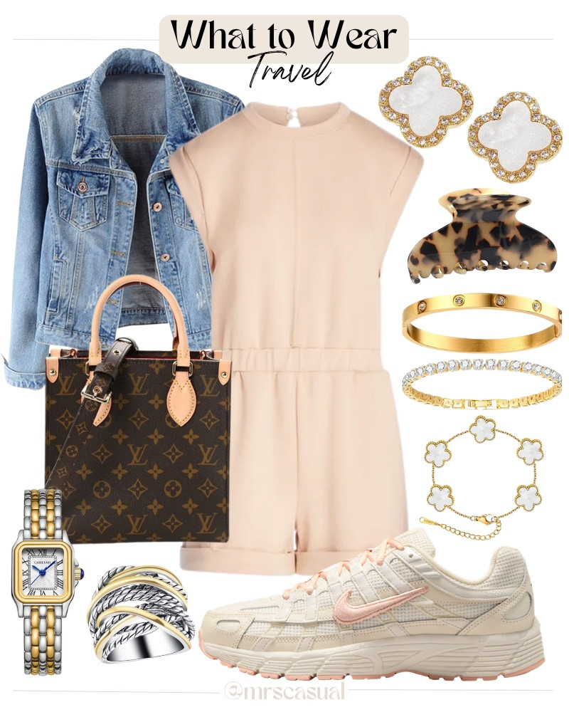 Comfy enough for travel, cute enough to wear the rest of the day. My favorite kind of outfit! 🤍 Links below.

#LTKootd #LTKmomlife #LTKMidsize