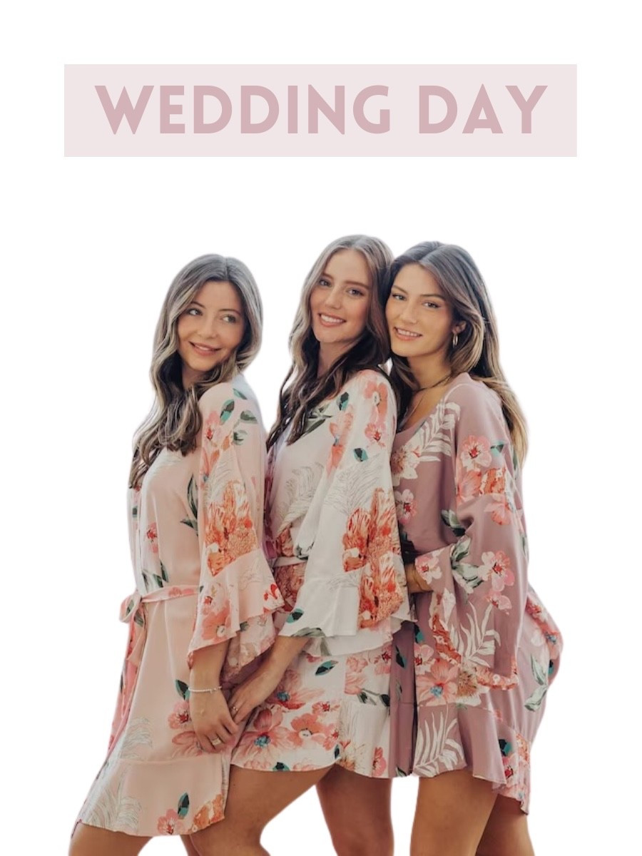 Floral bridesmaid robes 

#LTKWedding #LTKSeasonal #LTKFindsUnder50