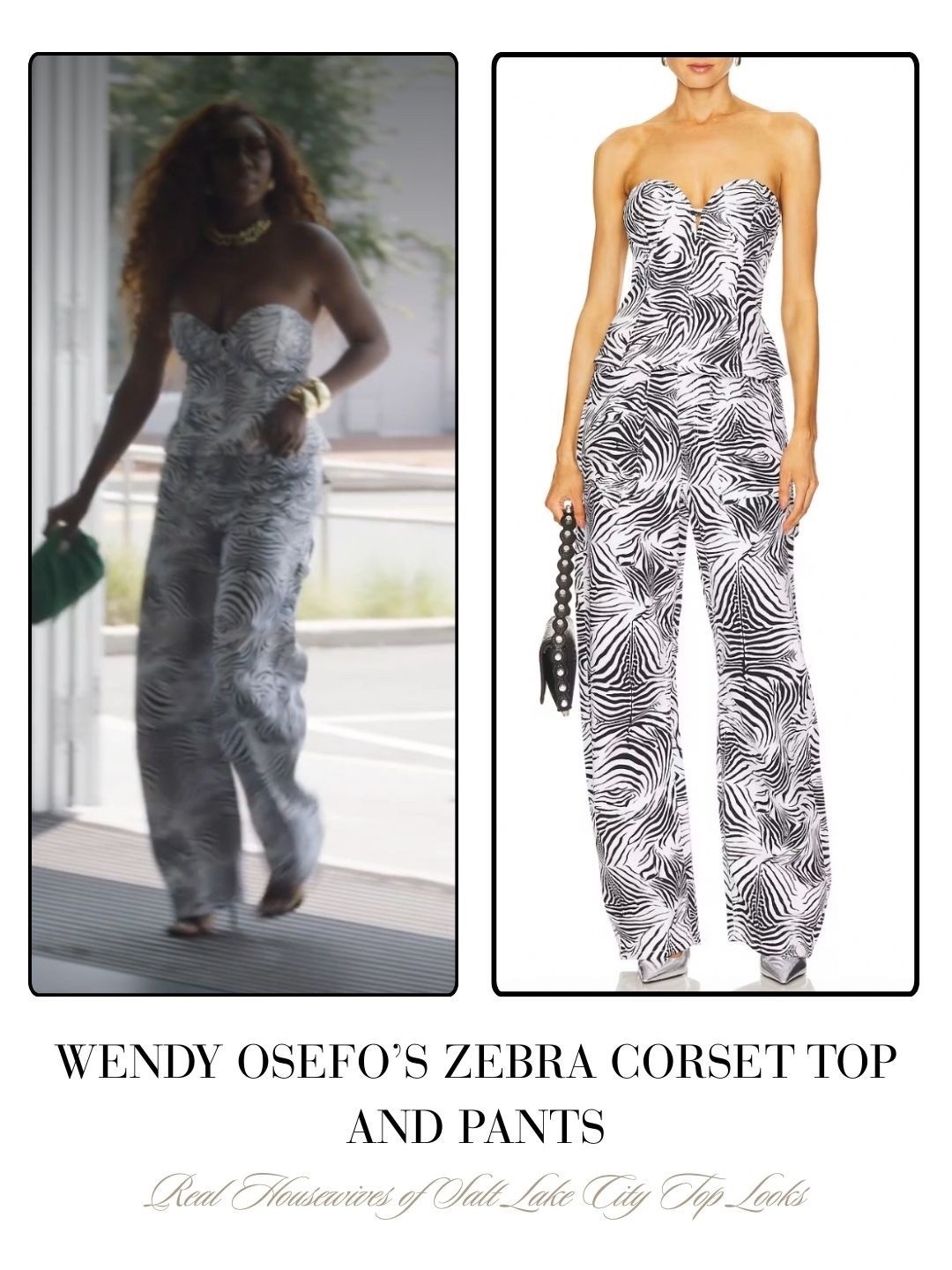 Wendy Oesfo’s Zebra Corset Top and Pants 