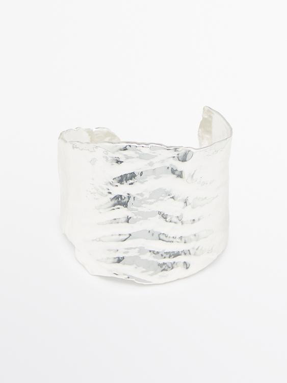 Wide textured bracelet | Zara US