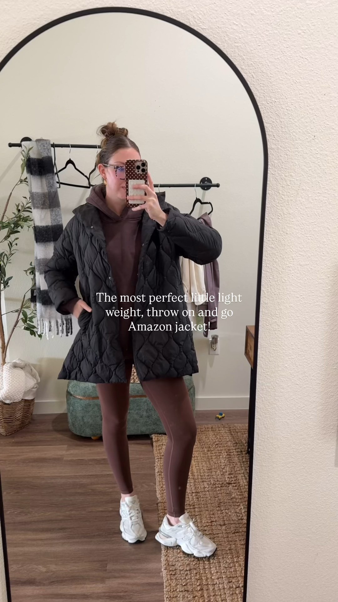 Winter quilted jacket! Wearing a large in jacket & small in leggings. XL in hoodie 