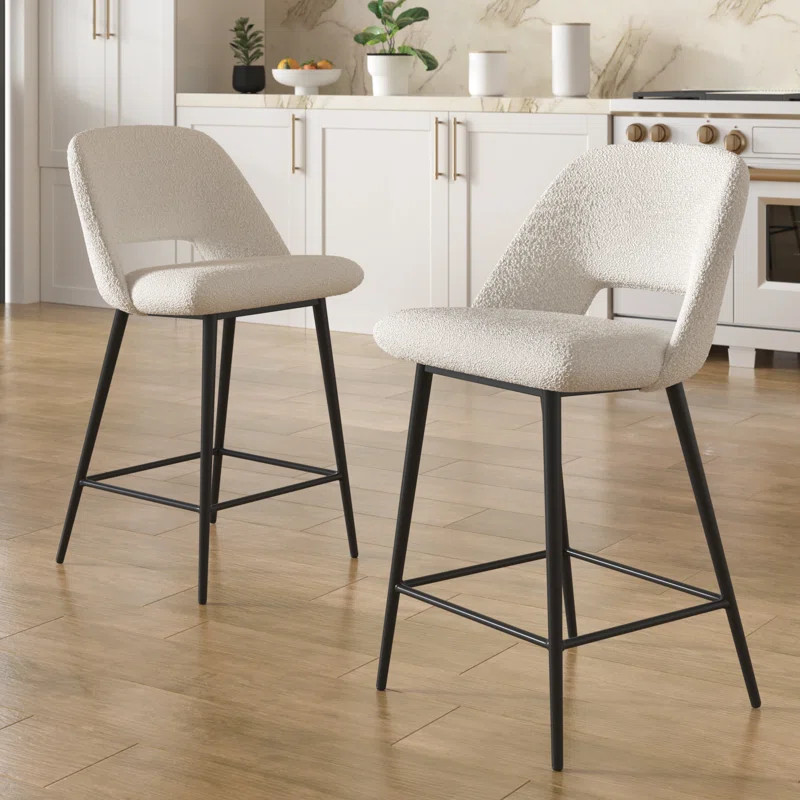 Valdez Boucle Bar & Counter Stool | Wayfair North America
