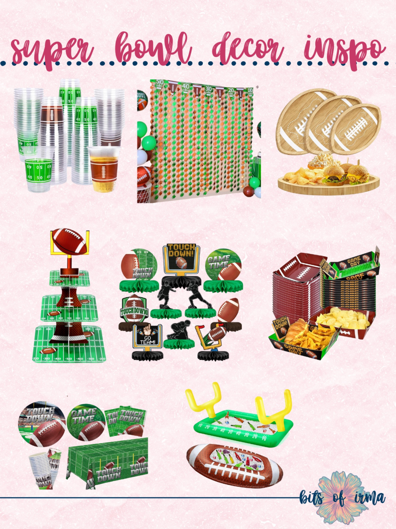 Super Bowl Decor Inspo 

Super Bowl Decor Inspo | Game Day Party Ideas | Football-Themed Decor | Perfect Setup for a Touchdown Party | Snack & Drink Stations | Tailgate-Style Vibes | Easy Super Bowl DIY Decorations | Football Party Must-Haves | Celebrate the Big Game in Style | Cheer for Your Team with Fun Decor | Score Big with These Super Bowl Essentials

#LTKParties #LTKFindsUnder50 #LTKSeasonal