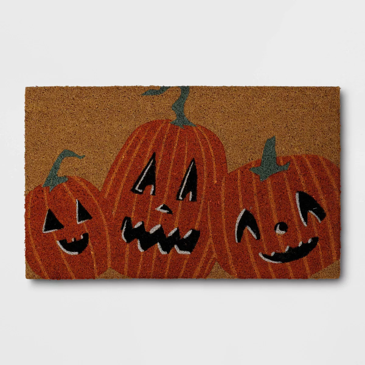 1'6"x2'6" Three Jack O Lanterns Coir Doormat Orange - Hyde and EEK! Boutique™ | Target