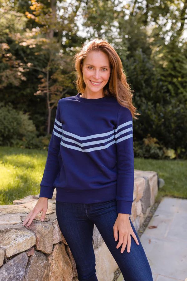 Inverted Stripe Sweatshirt | Sail to Sable