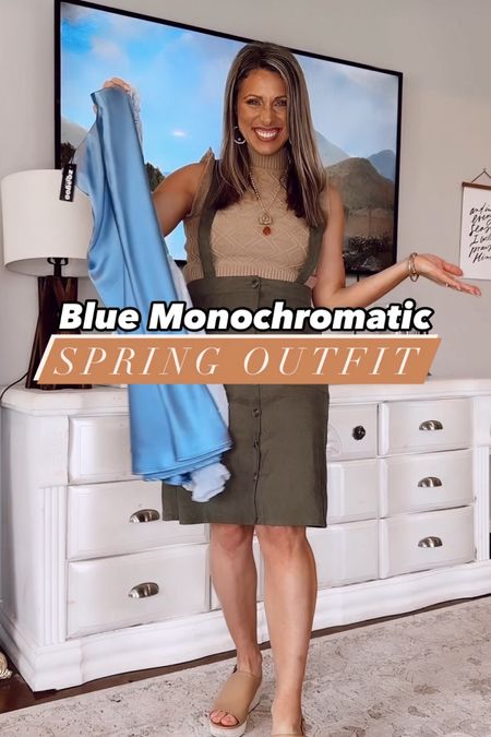 ✨🤩 FEMININE MONOCHROMATIC DRESSY SPRING OUTFIT 💕✨ You could wear this outfit so many places, because it’s so pretty!! It’s the perfect church outfit, wedding guest dress outfit, baby shower / baby reveal look.

I loved this top so much, I shared it in pink previously. It’s a body suit, but super comfortable! 

The satin skirt is a midi length skirt, but I wore it high-wasted for a super flattering fit on a more curvy frame. Both are in size medium and I’m a size 6/8

Skirt is clear blue, top is blue

How to find:
👉Shop this in my LTK by searching @jackiemariecarr_ 
👉Comment LINK and I’ll send it to your inbox
.
.
🌺Spring Ready, Zeagoo is ready for you!🌺 Check out @zeagoo.official to enter the campaign for GIVEAWAY! 🎁Up to $100 to be won! #spring #summer #springvibes #springtime #spring2024 #zeagoospringready
#femininestyle #modestoutfitideas #midiskirts #dressedup #springoutfitinspo #amazonfashion #amazonfashionfinds #cuteoutfit #churchoutfit #weddingguestdresses #classystyles #ladylikestyle #ladylikelook 

#LTKstyletip #LTKfindsunder50 #LTKworkwear