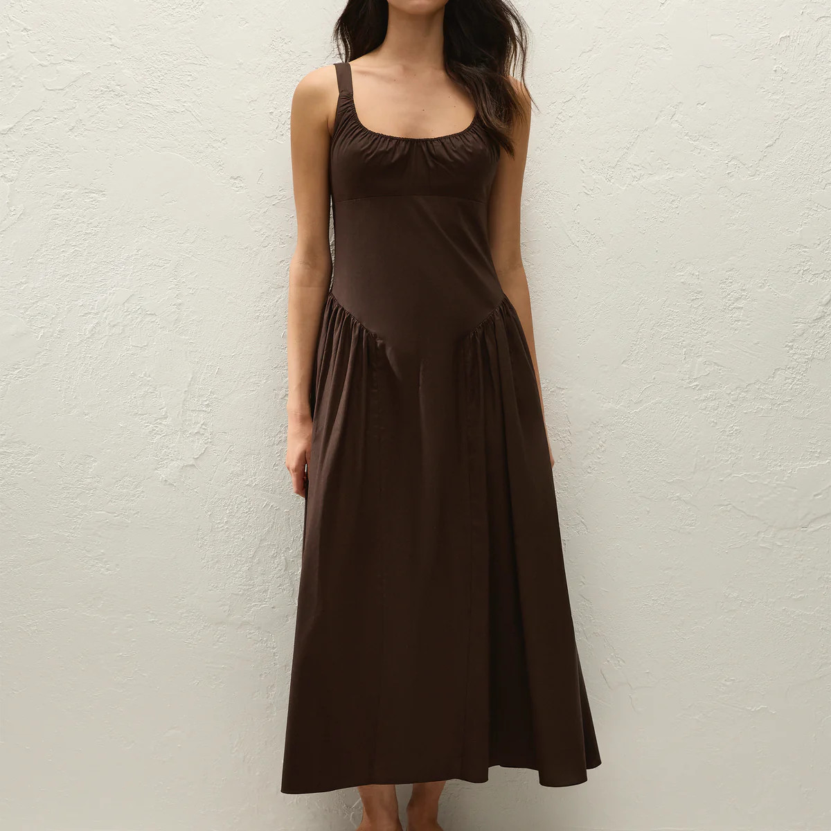Marcella Midi Dress Espresso | Faithfull (AU)