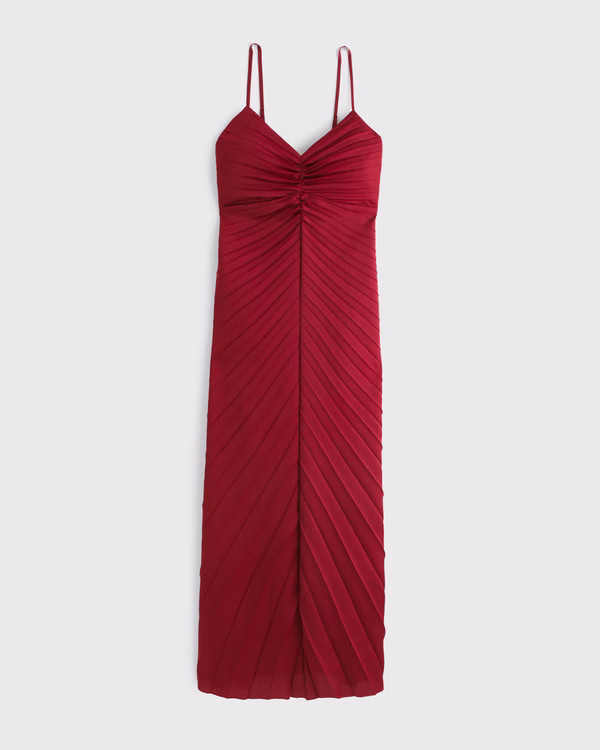 Women's The A&F Giselle Sunburst Pleated Maxi Dress | Women's Dresses & Jumpsuits | Abercrombie.c... | Abercrombie & Fitch (US)