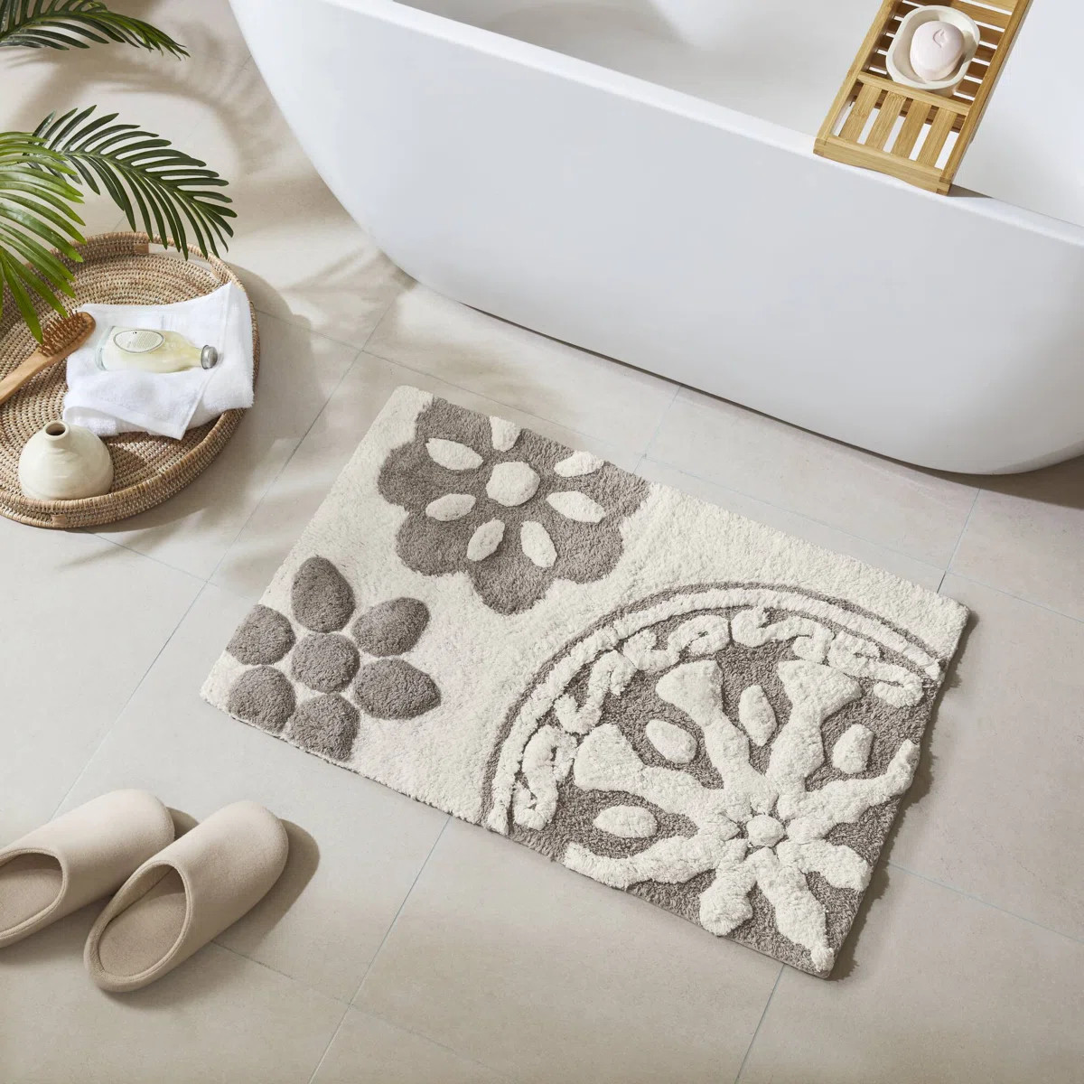 Casablanca Medallion Cotton Tufted Bath Rug | Wayfair North America