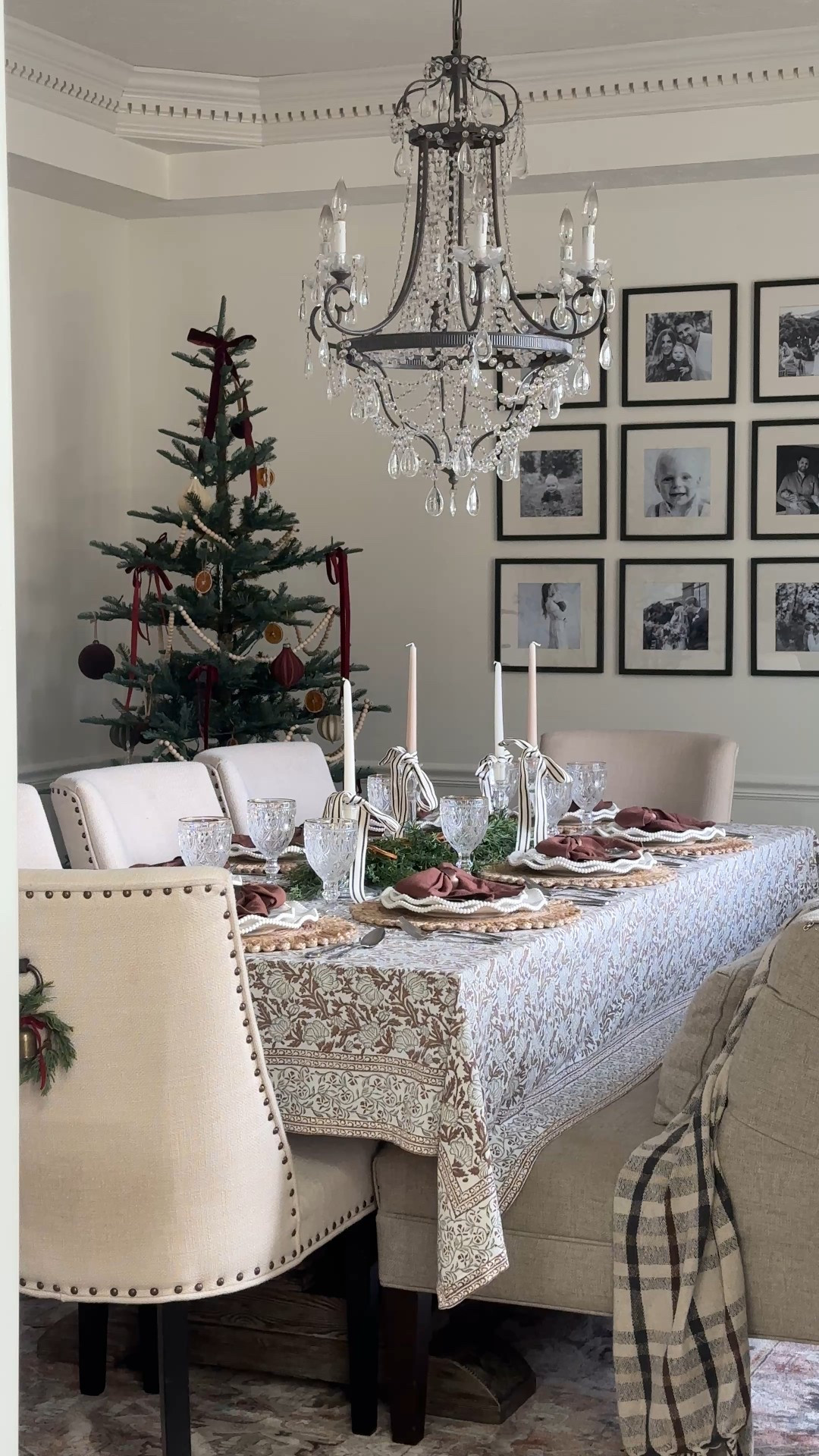 A table set for the season! 
Tablecloth, napkins, napkin holders 30% off 

Holiday tablescape, holiday decor, Christmas decor, holiday hosting, Christmas hosting 

#LTKHome #LTKSeasonal #LTKHoliday
